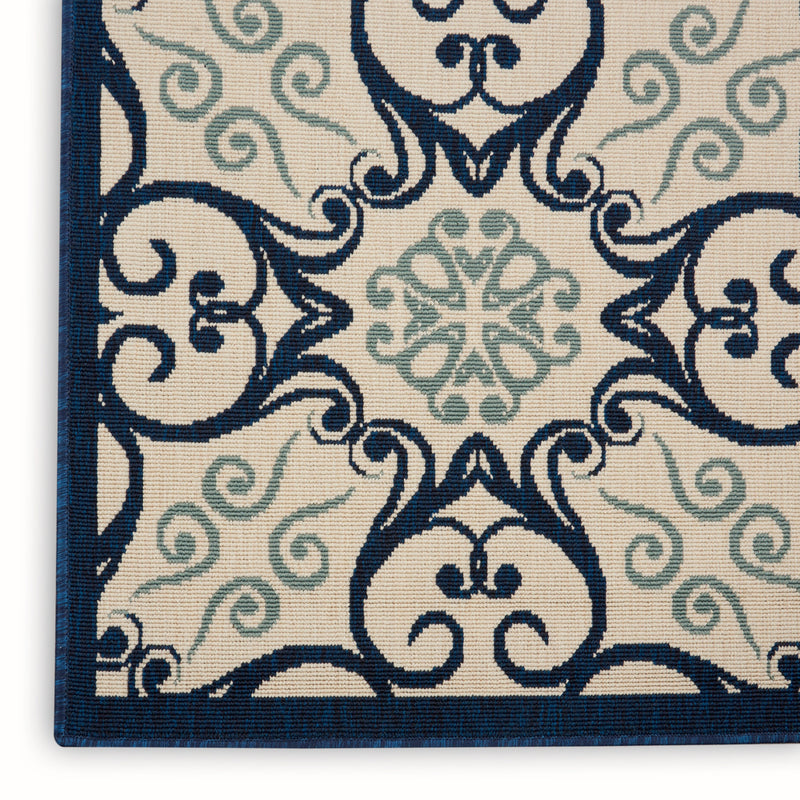 media image for caribbean ivory navy rug by nourison nsn 099446334176 6 292