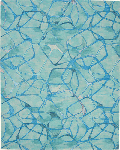 product image for symmetry handmade aqua blue rug by nourison 99446495815 redo 1 10