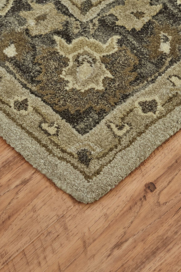 Botticino Hand Tufted Gray and Beige Rug by BD Fine Corner Image 1