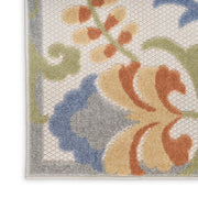 Aloha Indoor Outdoor Ivory Blue Floral Rug By Nourison Nsn 099446921369 4