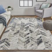 Orin Silver and Black Rug by BD Fine Roomscene Image 1