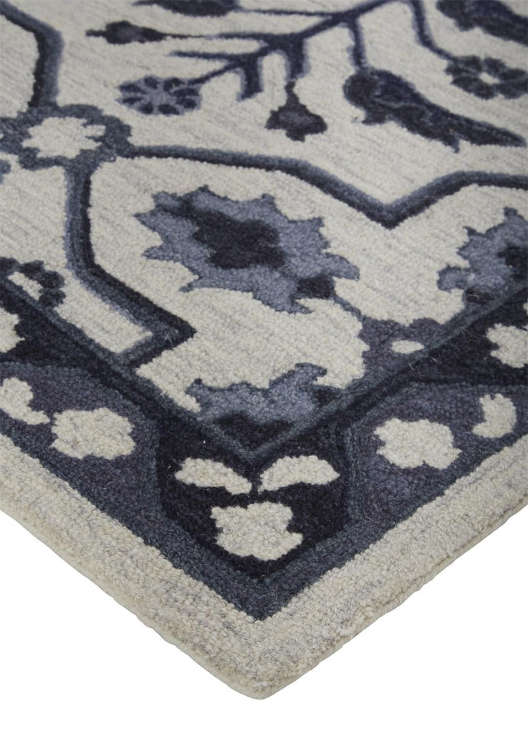 Faris Hand Tufted Gray and Black Rug by BD Fine Corner Image 1