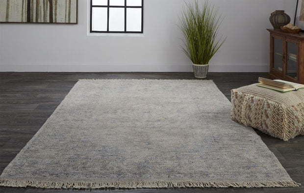 Ramey Hand Woven Gray and Blue Rug by BD Fine Roomscene Image 1