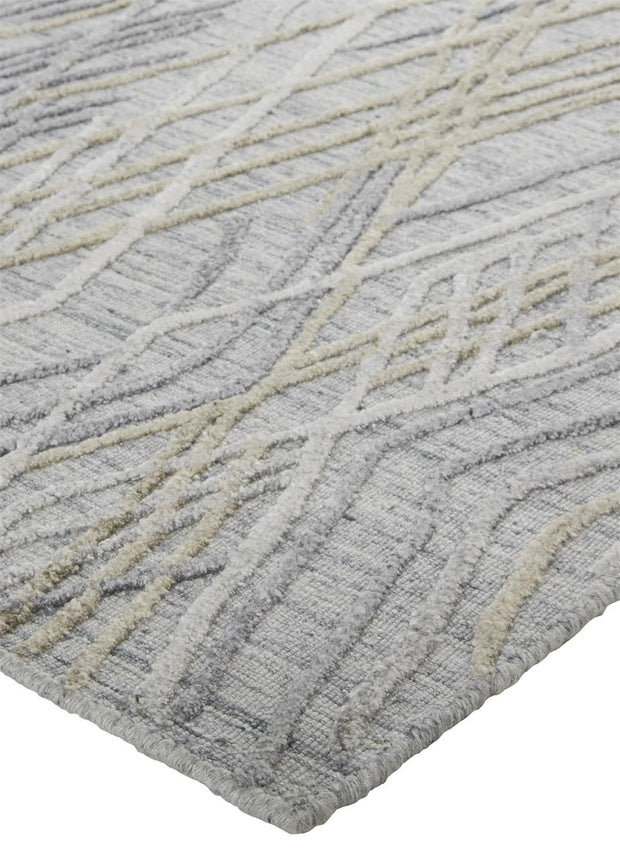 Huntley Hand Woven Gray and Taupe Rug by BD Fine Corner Image 1