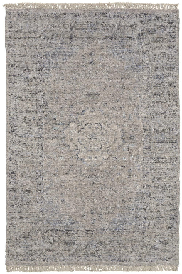 Ramey Hand Woven Gray and Blue Rug by BD Fine Flatshot Image 1