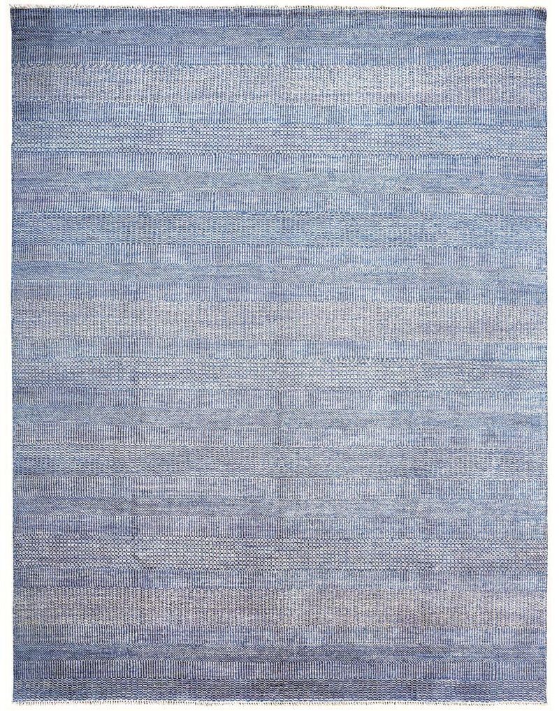 media image for Caldecott Hand Knotted Cobalt Blue and Gray Rug by BD Fine Flatshot Image 1 232