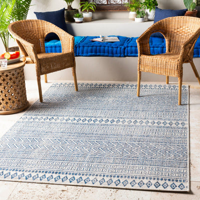 product image for Eagean Indoor/Outdoor Denim Rug Roomscene Image 2 55