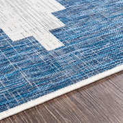 Eagean Indoor/Outdoor Bright Blue Rug Texture Image