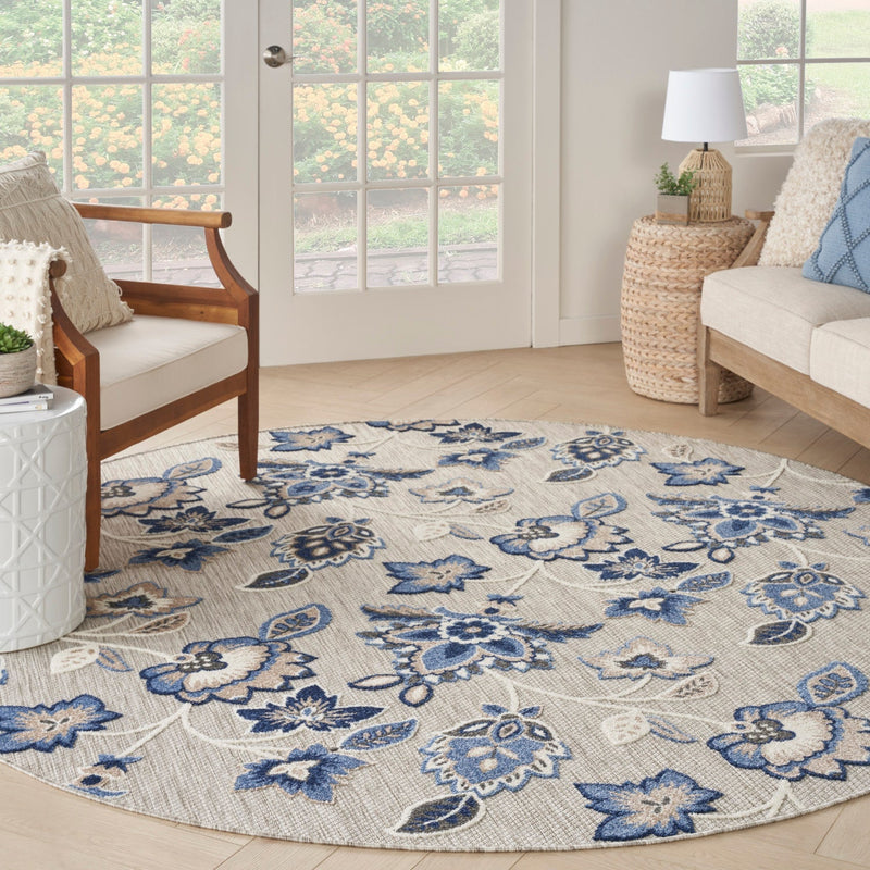 media image for Nourison Home Aloha Blue Grey Contemporary Rug By Nourison Nsn 099446169112 10 243