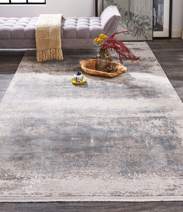 Lindstra Gray and Silver Rug by BD Fine Roomscene Image 1