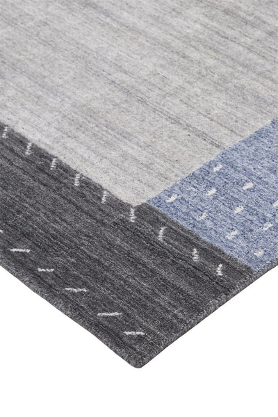 product image for Yurie Hand Knotted Light Gray and Denim Blue Rug by BD Fine Corner Image 1 22