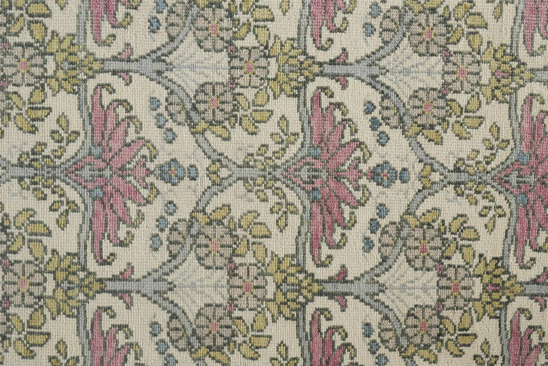 media image for Bennet Hand Knotted Gray and Pink Rug by BD Fine Texture Image 1 20