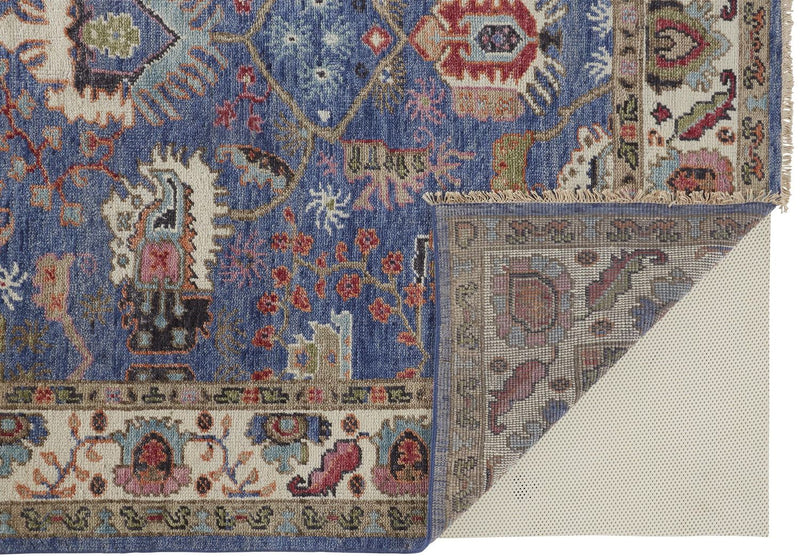 media image for Bennet Blue and Red Rug by BD Fine Fold Image 1 222