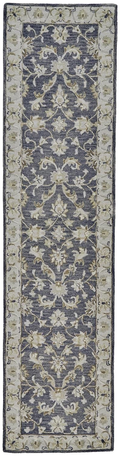 Botticino Hand Tufted Blue and Gray Rug by BD Fine Flatshot Image 1