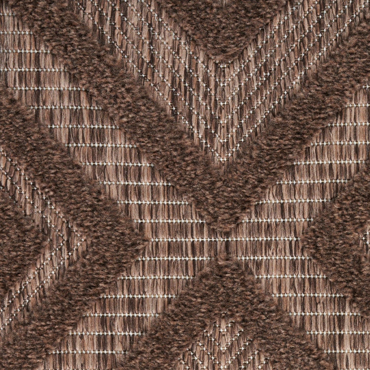 Versatile Indoor Outdoor Brown Geometric Rug By Nourison Nsn 099446944986 6