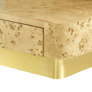 Emil 2-Drawer Side Table in Burl