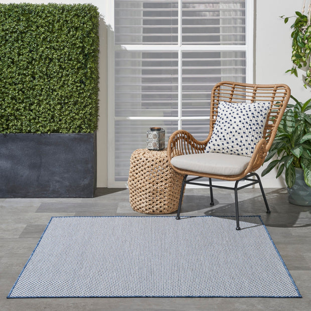 Nourison Home Courtyard Ivory Blue Modern Rug By Nourison Nsn 099446161444 26