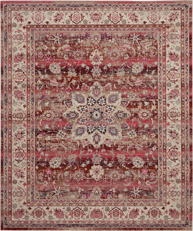 vintage kashan red rug by nourison 99446455154 redo 1