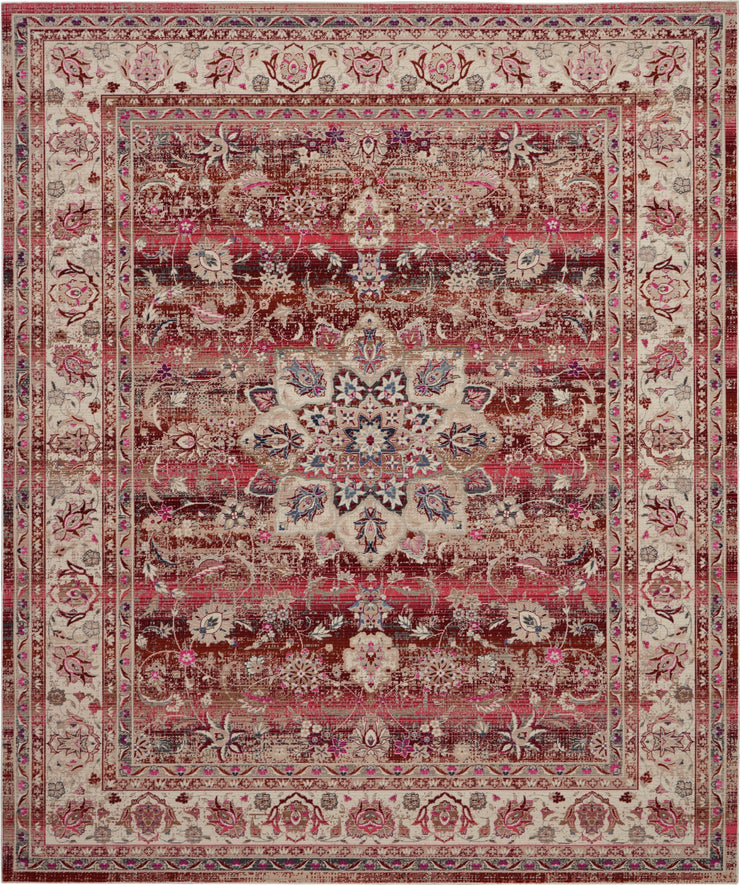 vintage kashan red rug by nourison 99446455154 redo 1