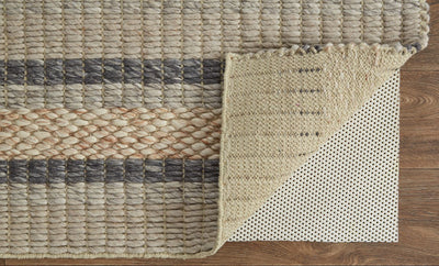 product image for Genet Hand Woven Ivory and Tan Rug by BD Fine Fold Image 1 4