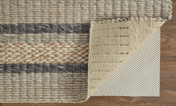 Genet Hand Woven Ivory and Tan Rug by BD Fine Fold Image 1
