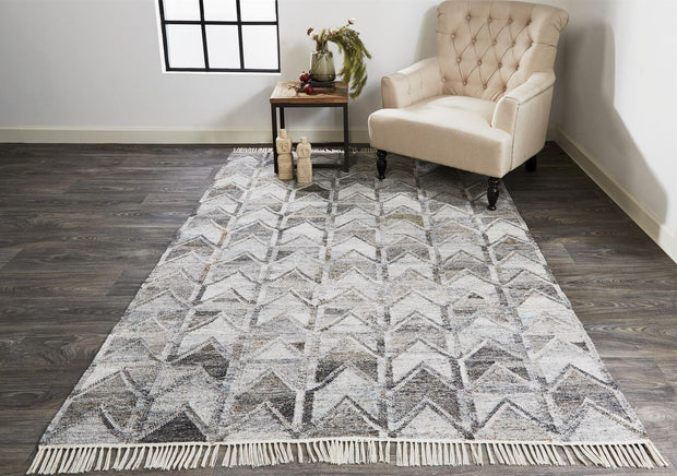Elstow Hand Woven Light and Dark Gray Rug by BD Fine Roomscene Image 1