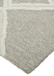 Elika Hand Tufted Taupe and Ivory Rug by BD Fine Corner Image 1