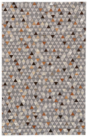 Canady Hand Woven Gray and Rust Rug by BD Fine Flatshot Image 1