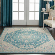 tranquil ivory turquoise rug by nourison nsn 099446485748 9