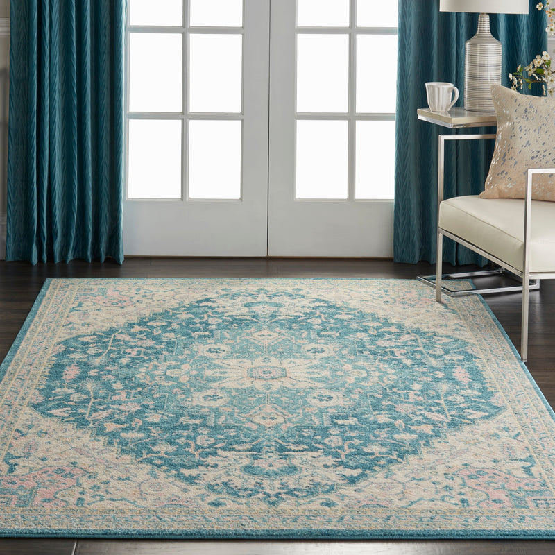 media image for tranquil ivory turquoise rug by nourison nsn 099446485748 9 290