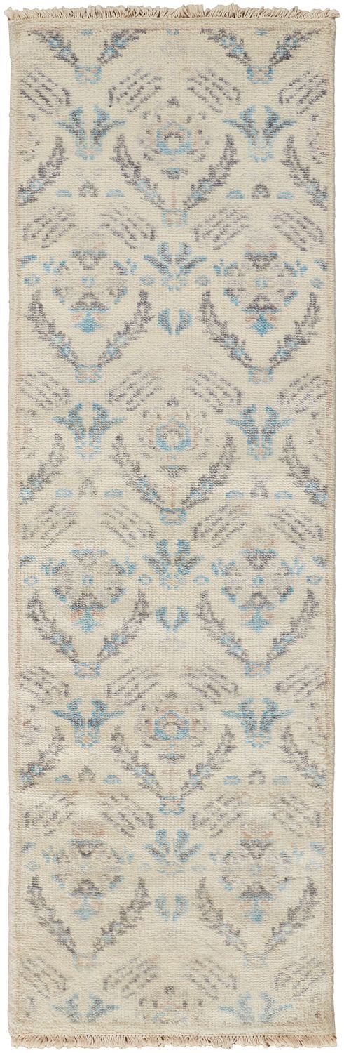 media image for Bennet Hand Knotted Beige and Blue Rug by BD Fine Flatshot Image 1 239