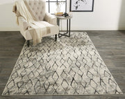 Kiba Ivory and Gray Rug by BD Fine Roomscene Image 1