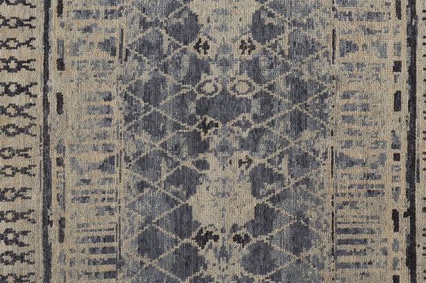 Scottsdale Hand Knotted Blue and Tan Rug by BD Fine Texture Image 1