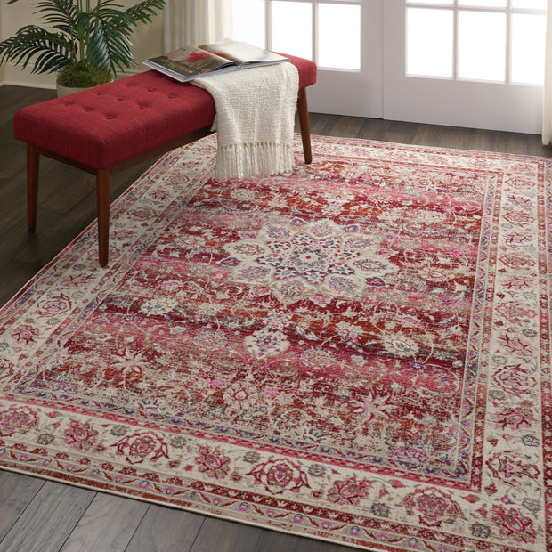 vintage kashan red rug by nourison 99446455154 redo 7