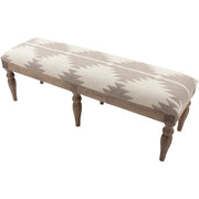 James Wool Medium Gray Upholstered Bench Flatshot Image
