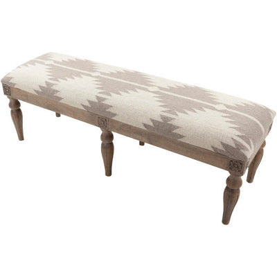 product image for James Wool Medium Gray Upholstered Bench Flatshot Image 32