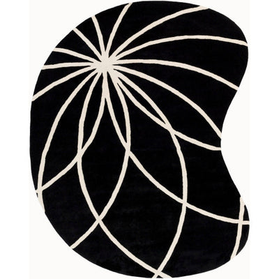 product image for Forum Wool Black Rug Flatshot Image 44