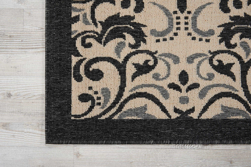 media image for caribbean ivory charcoal rug by nourison nsn 099446374943 3 211