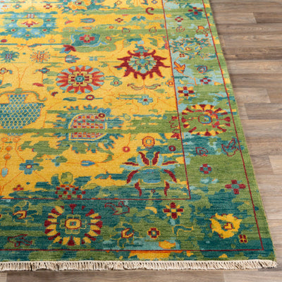 product image for Festival Nz Wool Bright Yellow Rug Front Image 93