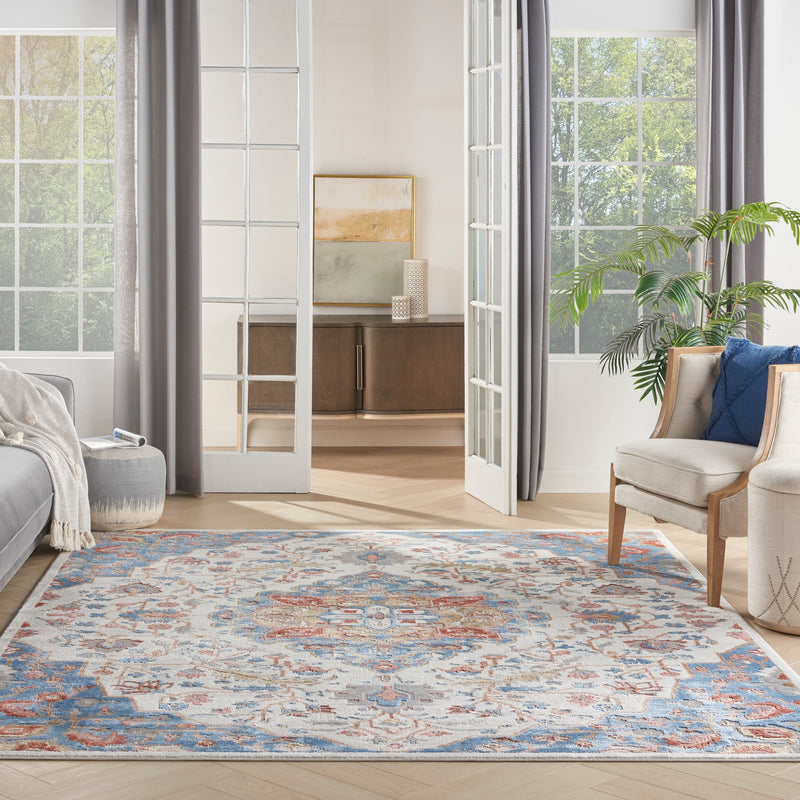 media image for elation ivory blue rug by nourison 99446840899 redo 6 266