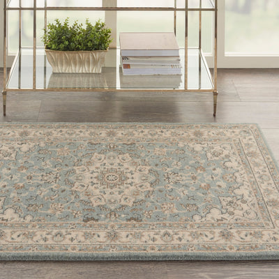 product image for living treasures aqua ivory rug by nourison nsn 099446738127 9 25