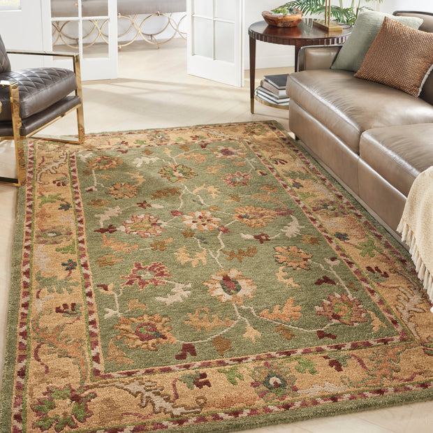 tahoe hand knotted green rug by nourison nsn 099446622976 9