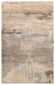 Benna Handmade Abstract Brown & Gray Area Rug