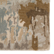 Benna Handmade Abstract Brown & Gray Area Rug