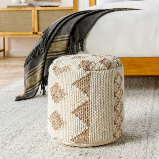 media image for gobi wool cream pouf by surya gbpf001 161616 2 235