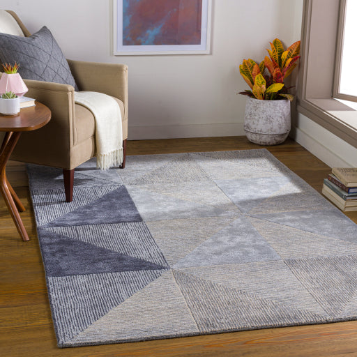 media image for Glasgow Viscose Grey Rug Roomscene Image 283