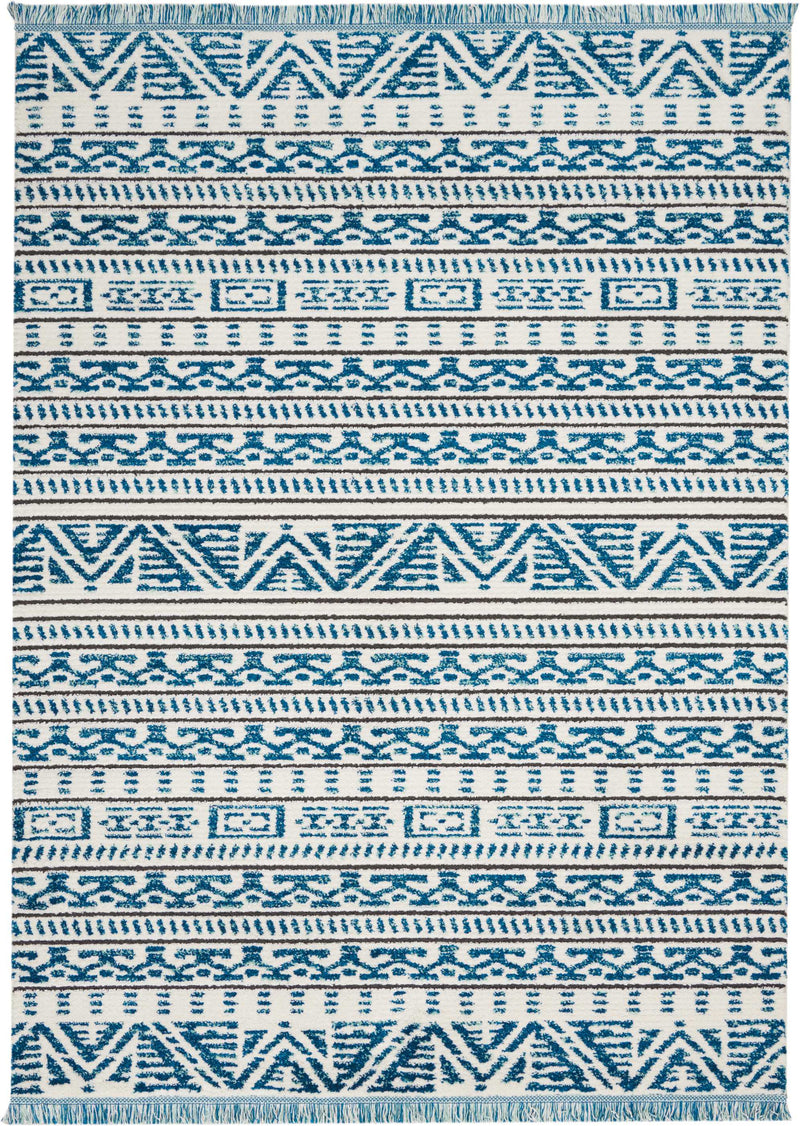 media image for kamala ivory blue rug by nourison nsn 099446407580 1 282