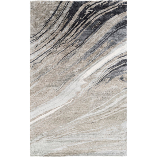 media image for Gemini Viscose Charcoal Rug Flatshot Image 231