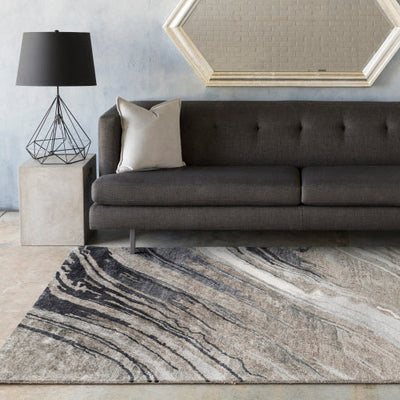 product image for Gemini Viscose Charcoal Rug Roomscene Image 2 39