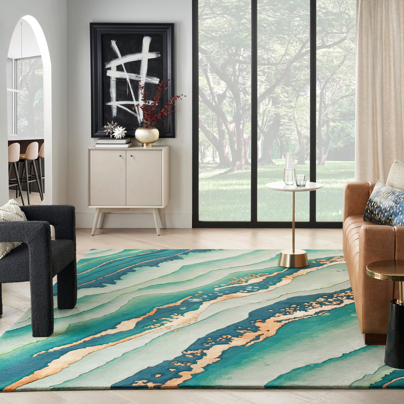 media image for prismatic handmade emerald rug by nourison 99446090850 redo 5 277